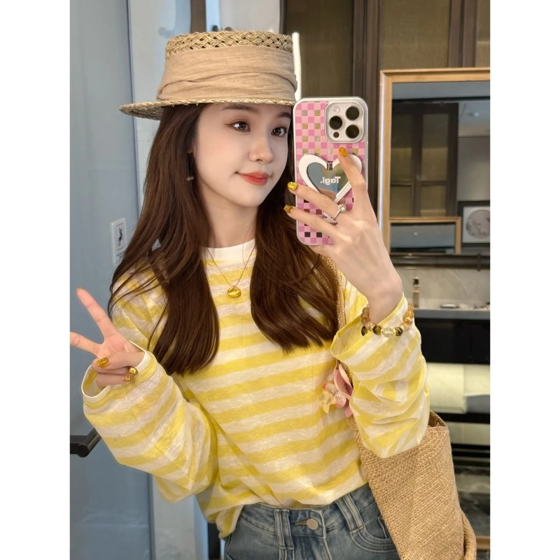 【海绵宝宝】夏季防太阳条纹透气长袖-CX2025592