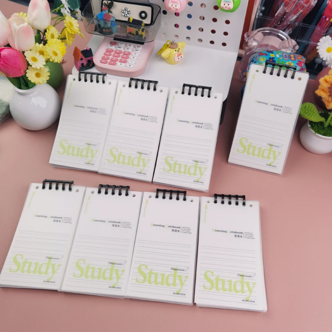 3088【8本A6上翻英语】PP面上翻活页本英语本袋活页本单词本