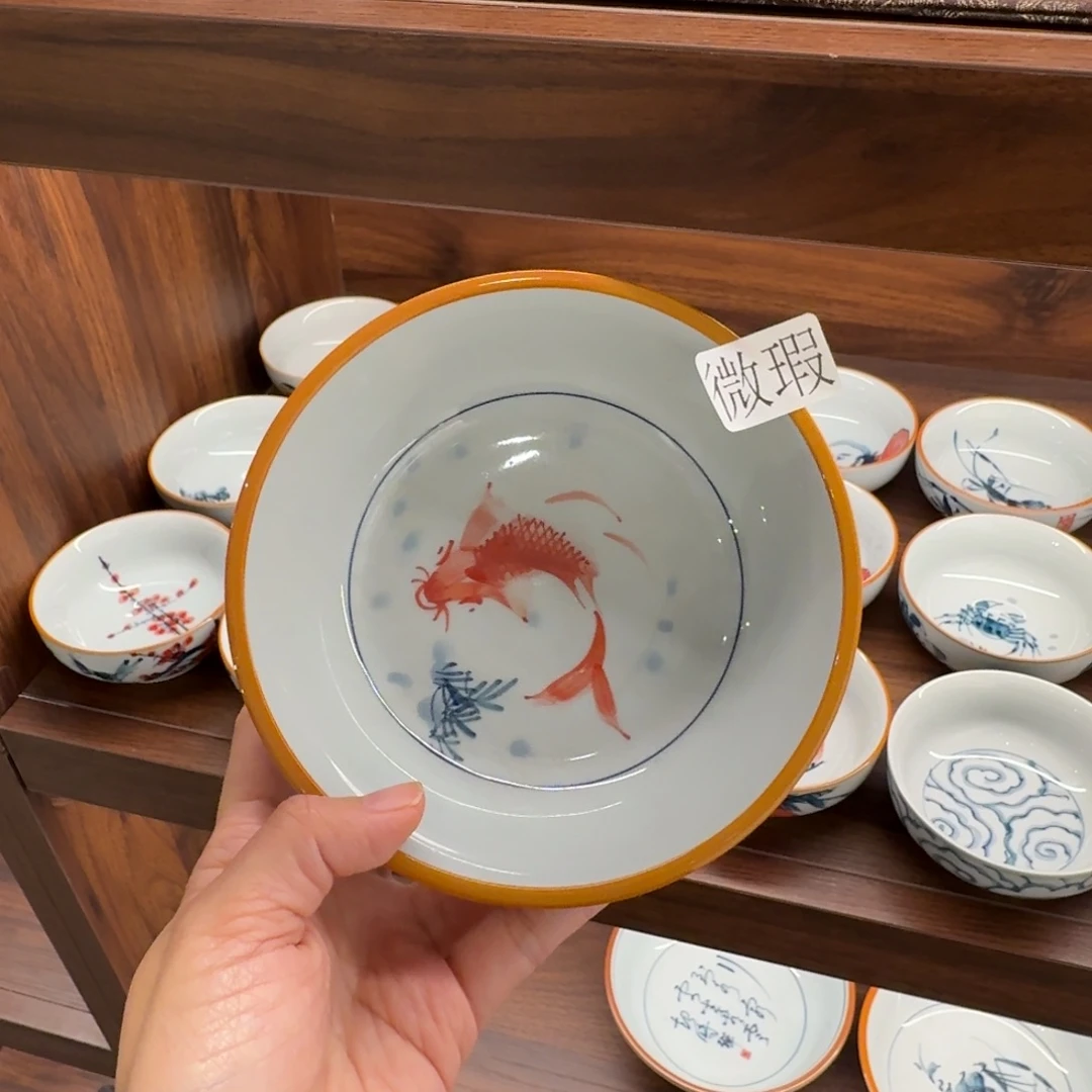 釉下彩纯手绘微瑕