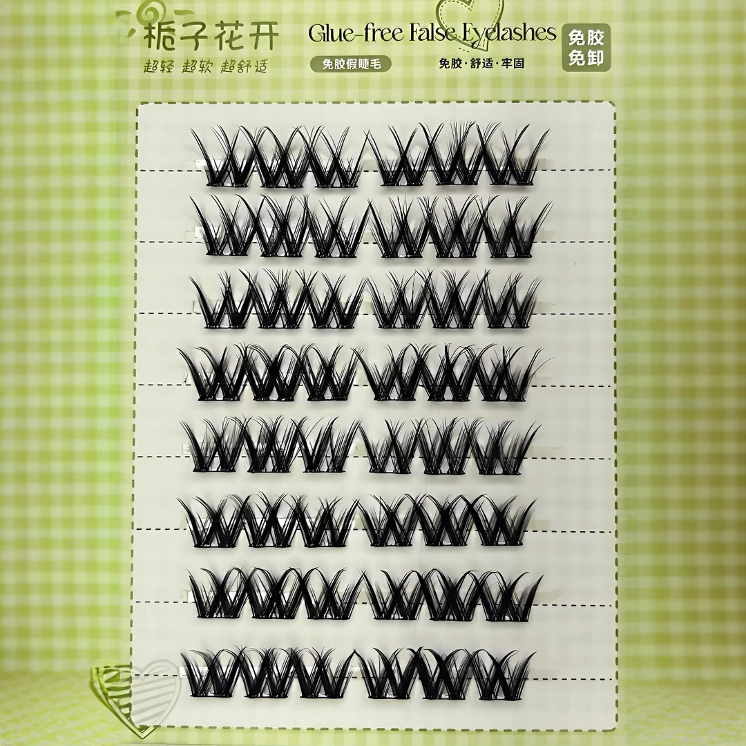 免胶免卸懒人浓密大花卷假睫毛新手卷翘分段式轻欧超软漫画芭比