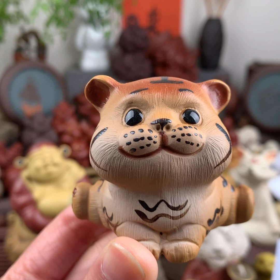 紫砂茶宠劈叉虎虎生威