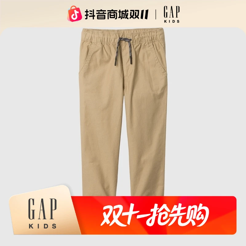 Gap男幼童2025夏季新款束脚松紧腰运动裤长裤儿童装美版600507