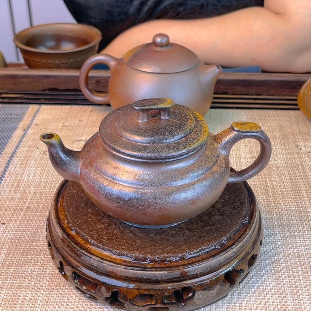 茶壶紫砂底槽清柴烧180cc