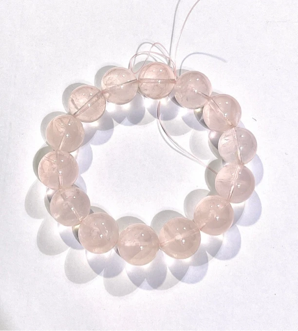冰橘粉水晶手串天然水晶手串冰橘粉粉水晶