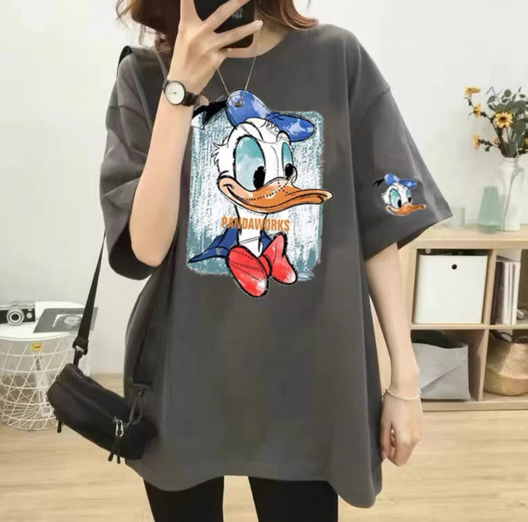 XF0106新款百搭小众唐老鸭美式t恤