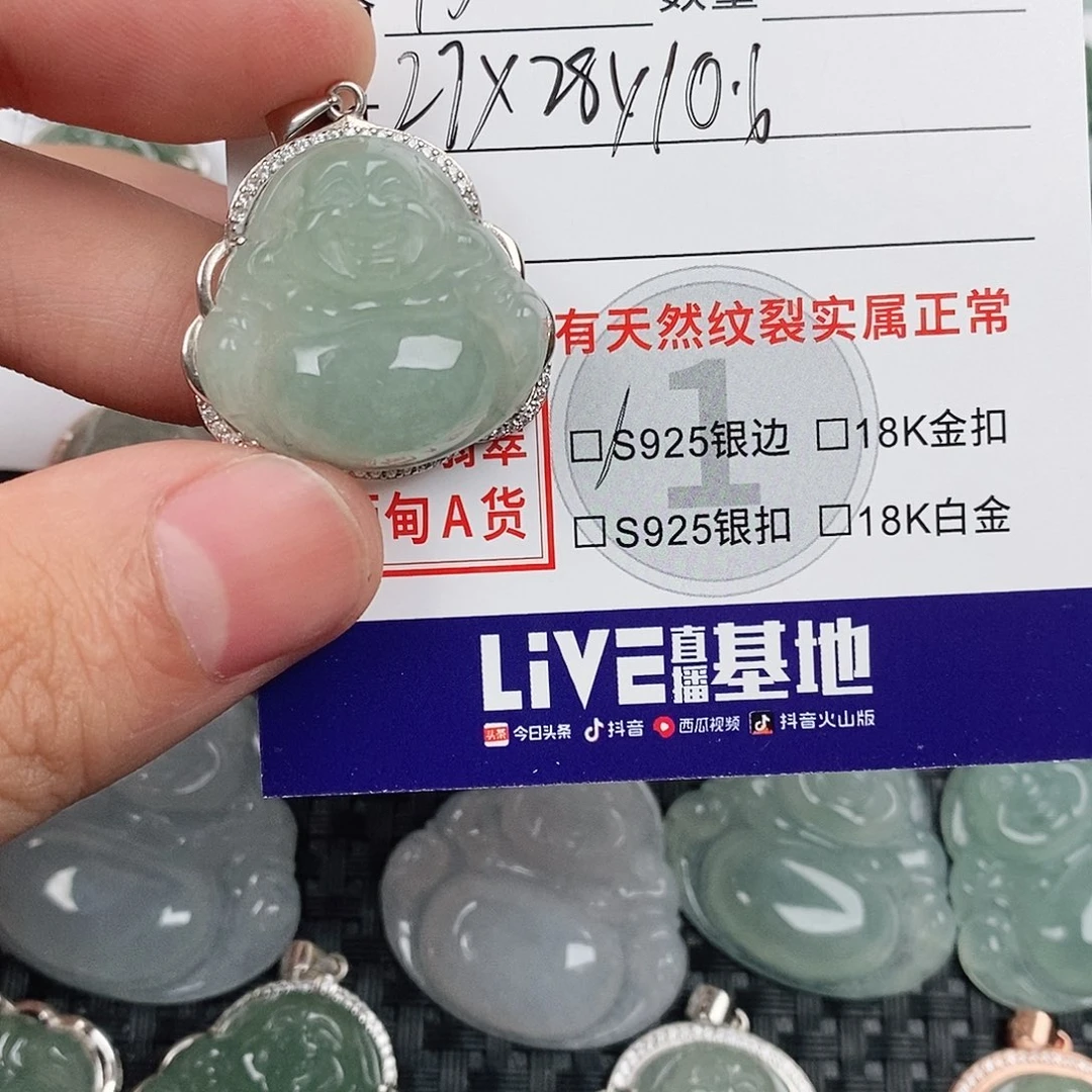 翡翠银S925镶嵌颈饰
