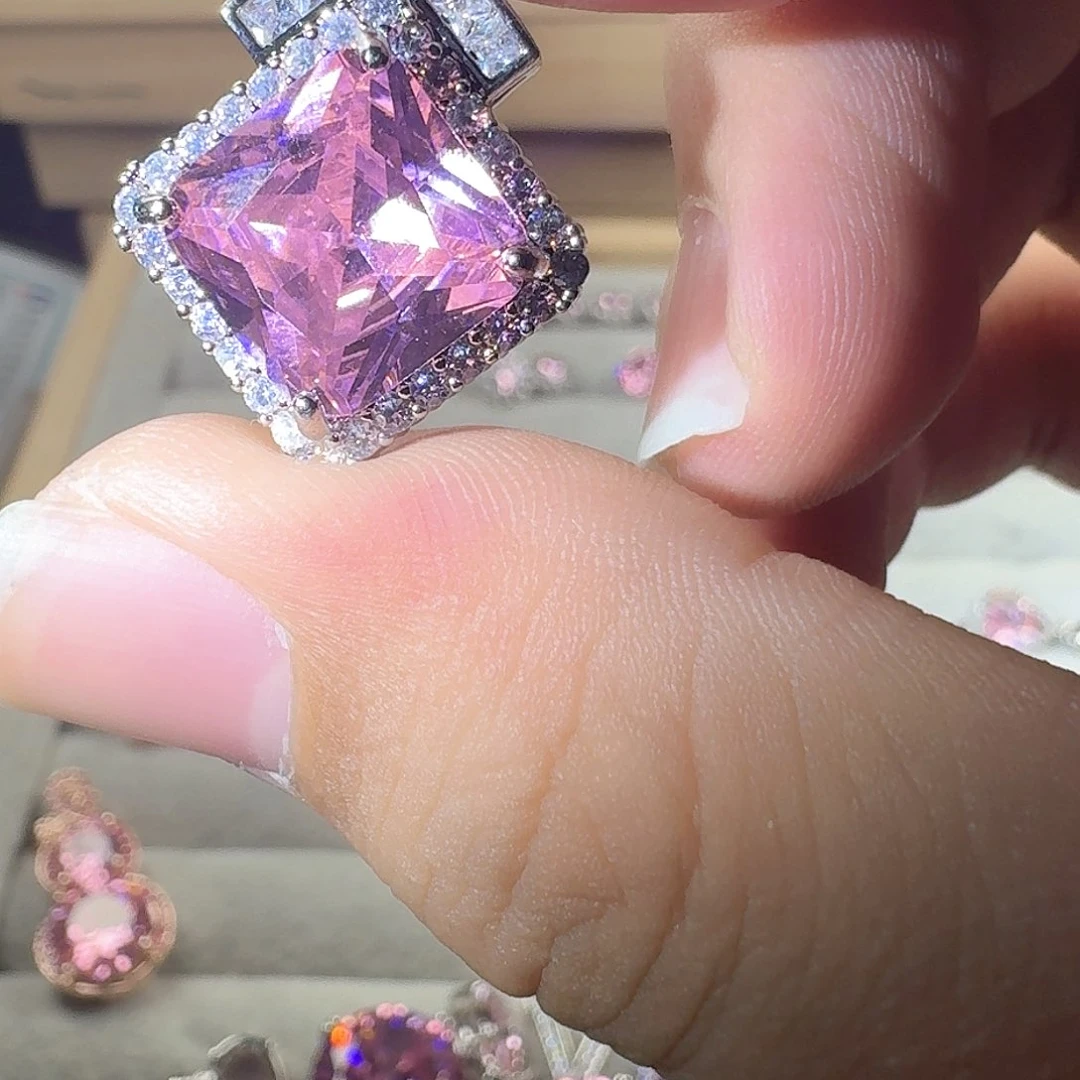 芙蓉石戒指银S925镶嵌