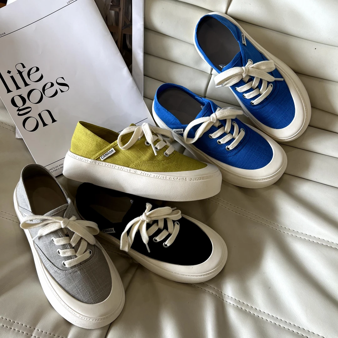 小小苏-初初-拼色亚麻内增高透气时尚休闲鞋复古休闲鞋;ECX55410