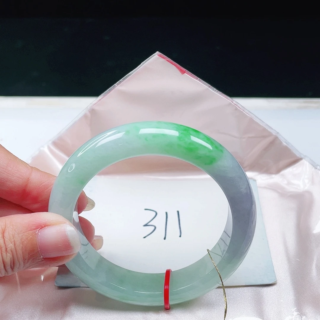 翡翠未镶嵌手镯缅甸翡翠55+