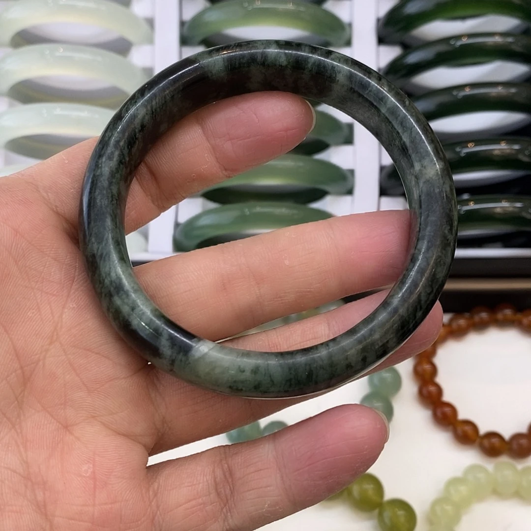 蛇纹石玉未镶嵌手镯u62