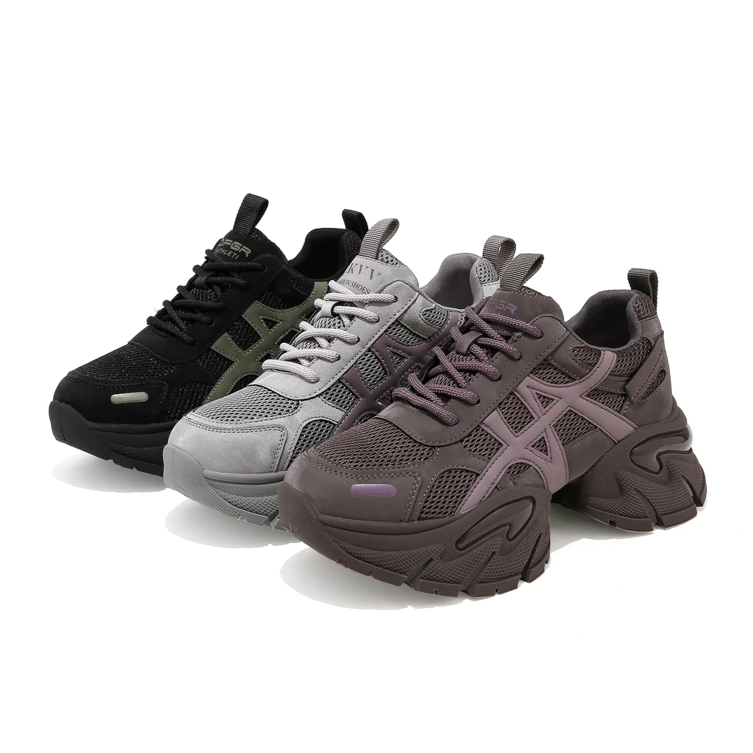 品牌透气增高老爹鞋秋新款厚底舒适休闲鞋女士百搭运动凉鞋68831