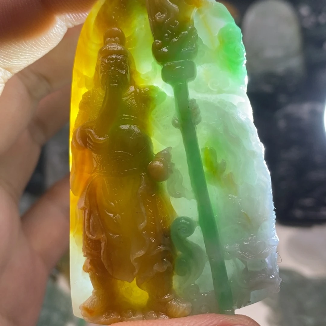 未镶嵌定制翡翠天然翡翠A货关羽