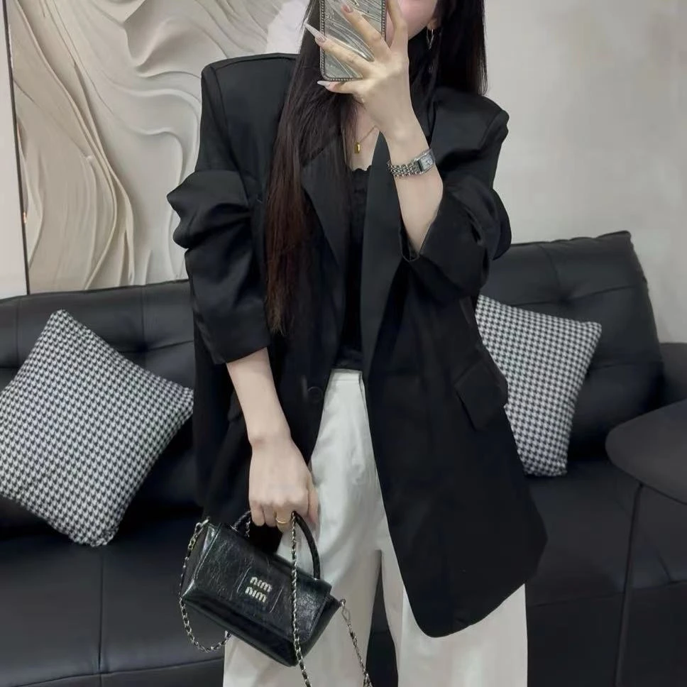 【琳琳专属】黑色小西装外套女新款春秋装流行休闲女款套装