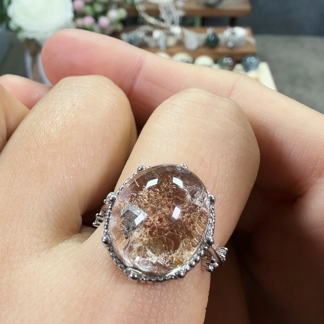 戒指水晶银S925镶嵌