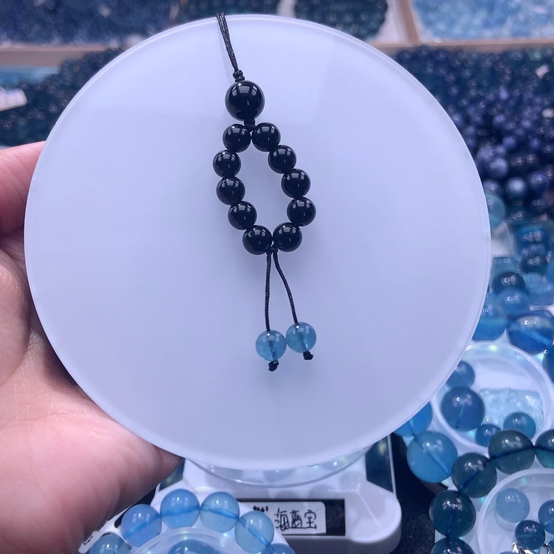 未镶嵌手串海蓝宝石20元 手机链 包包链