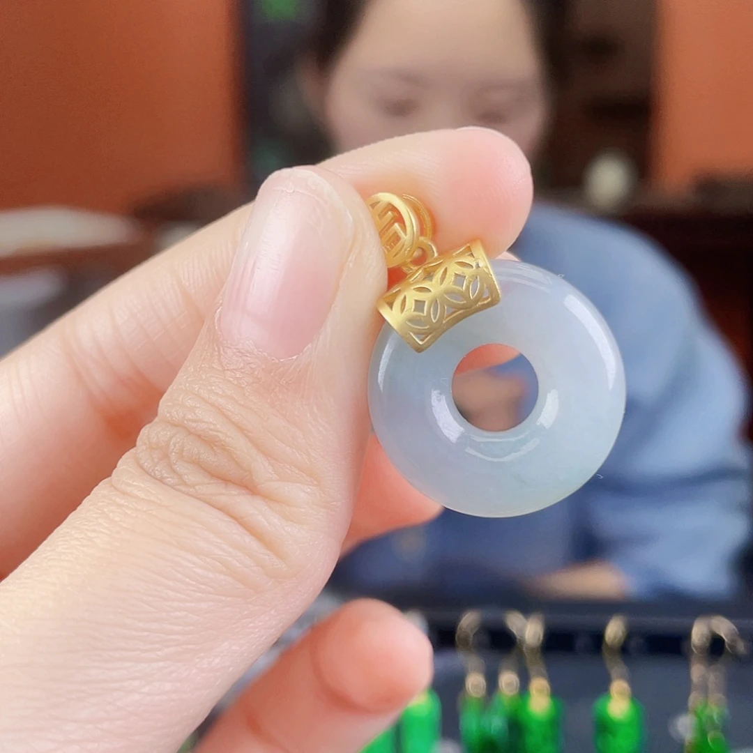 翡翠未镶嵌耳饰饰品