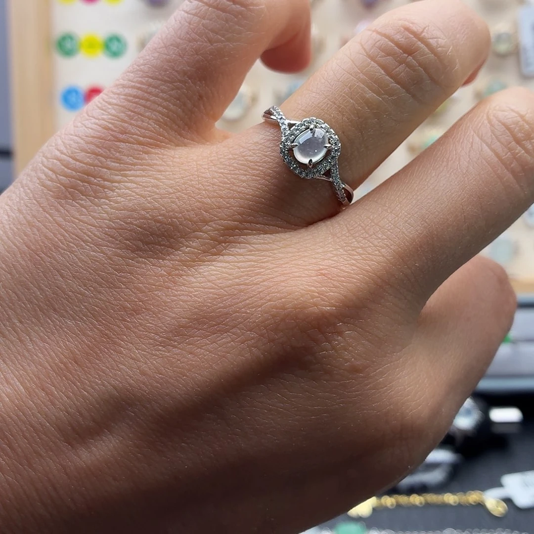 翡翠未镶嵌戒指天然缅甸A货翡翠，假一赔三