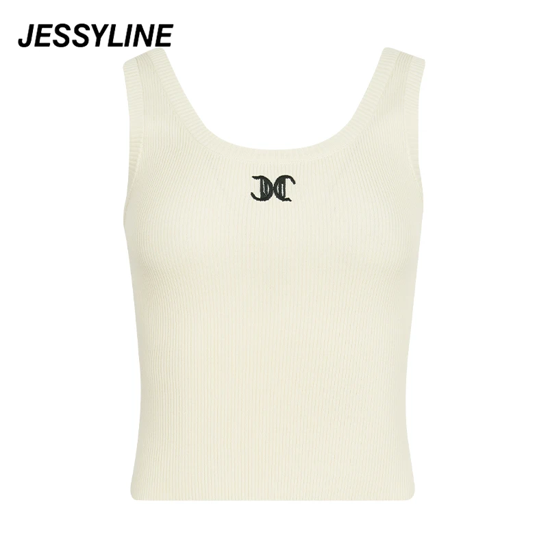 4170【刘一昂专属】jessyline夏季新款 杰茜莱短款修身针织背心女
