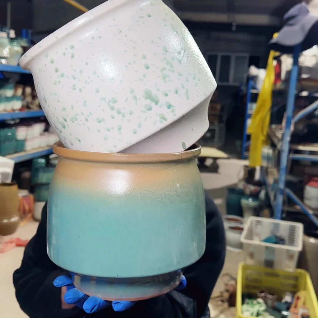 紫砂花盆高18口18