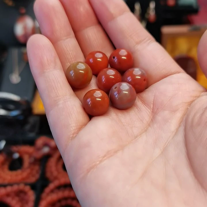 南红玛瑙单珠未镶嵌桑*