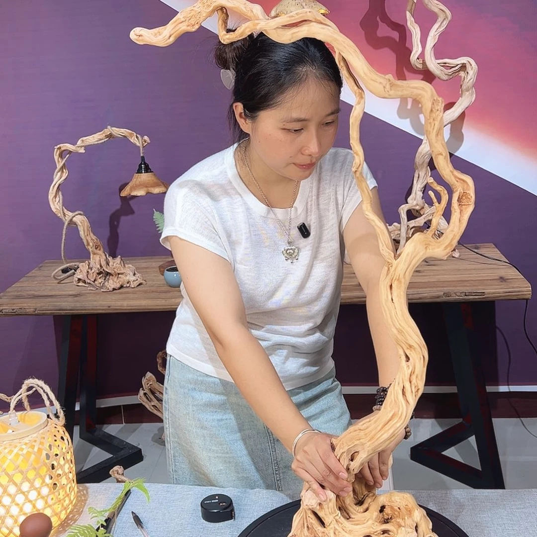 鲍***。天然杜鹃根根艺摆件