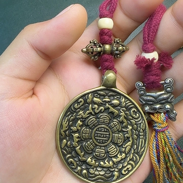希***望铜铁合金类藏传工艺品九宫八卦