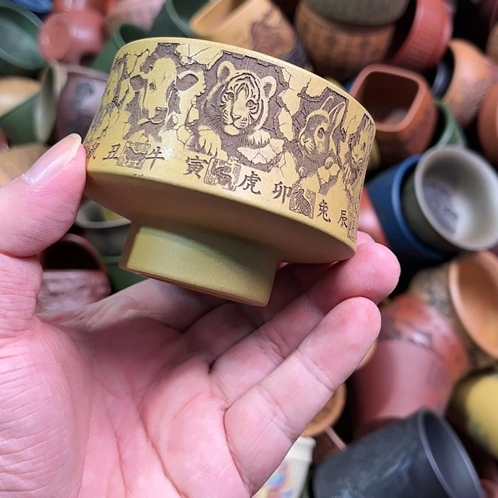 紫砂茶杯全手工紫砂主人杯