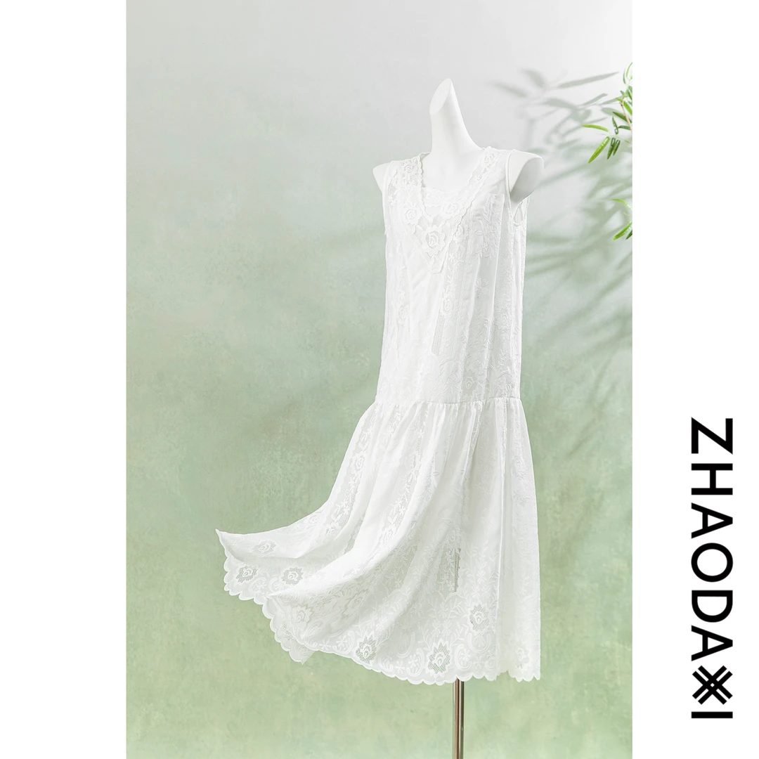 【赵大喜】白玫瑰.连衣裙 | 吊带V领无袖连衣裙新款连衣裙