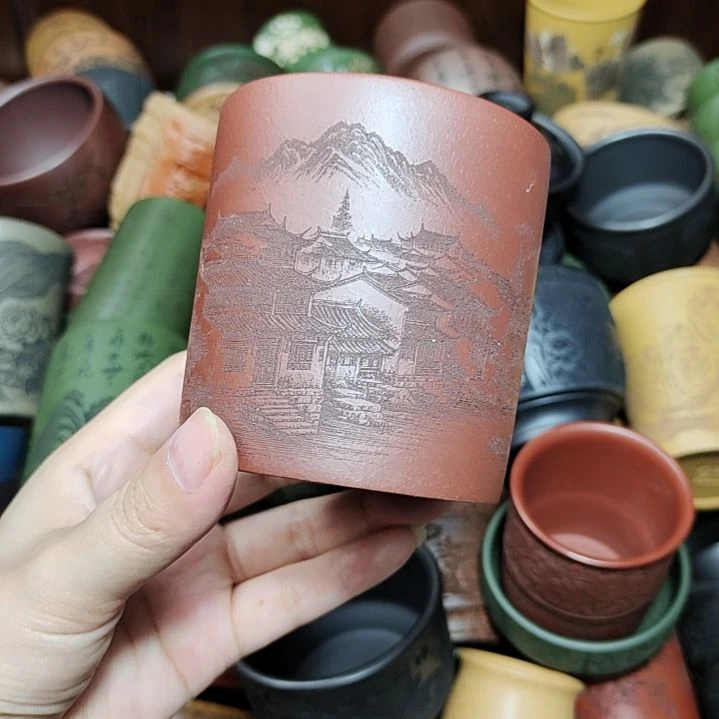 茶杯紫砂宜兴紫砂茶具正品