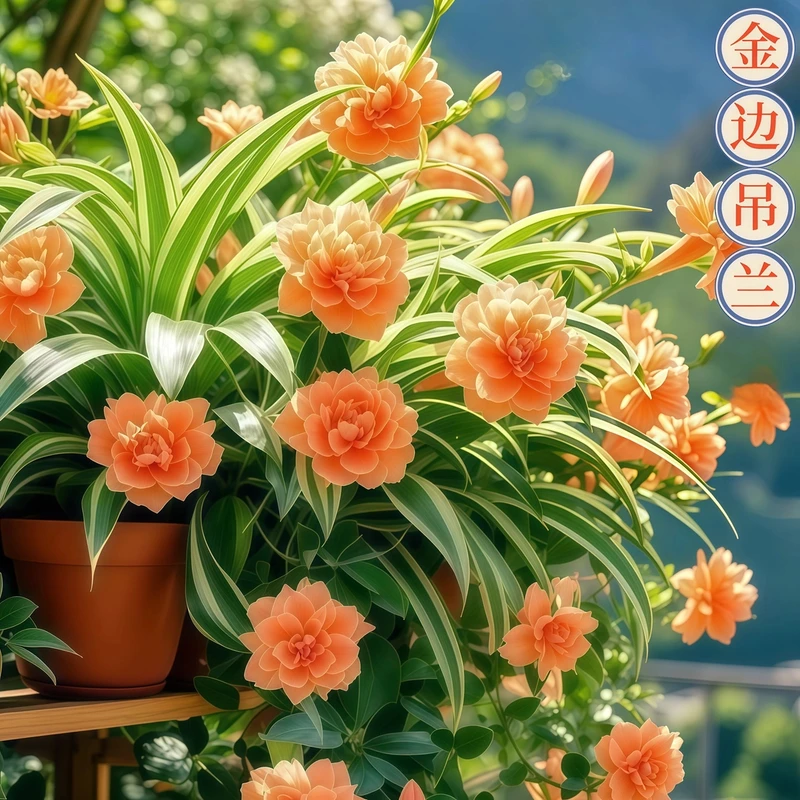 金边大花吊兰苗带根小苗裸根土培四季盆栽苗卧室花卉垂吊植物悬挂