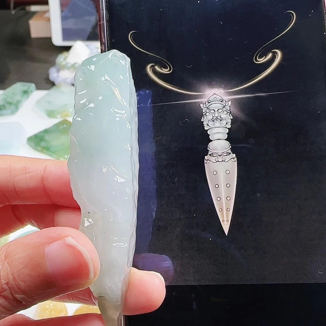 定制翡翠未镶嵌缅甸翡翠挂件