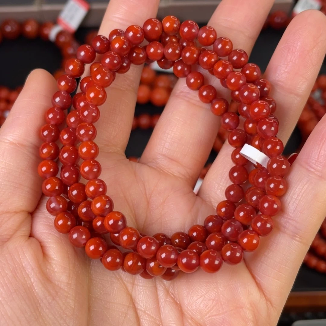 【闪购商品】未镶嵌南红玛瑙手链繁***世花