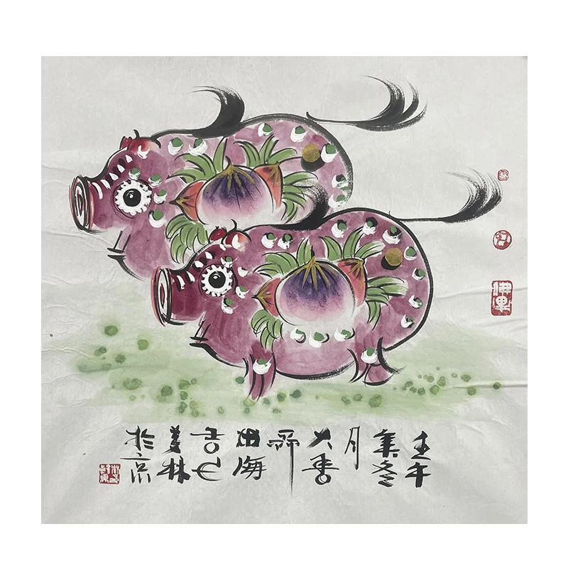 c-2632韩老师68*68软片生肖猪