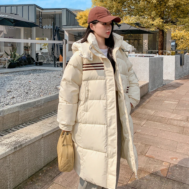 【帽子可拆】棉衣女中长款加厚冬季新款韩版休闲棉袄宽松棉服外套