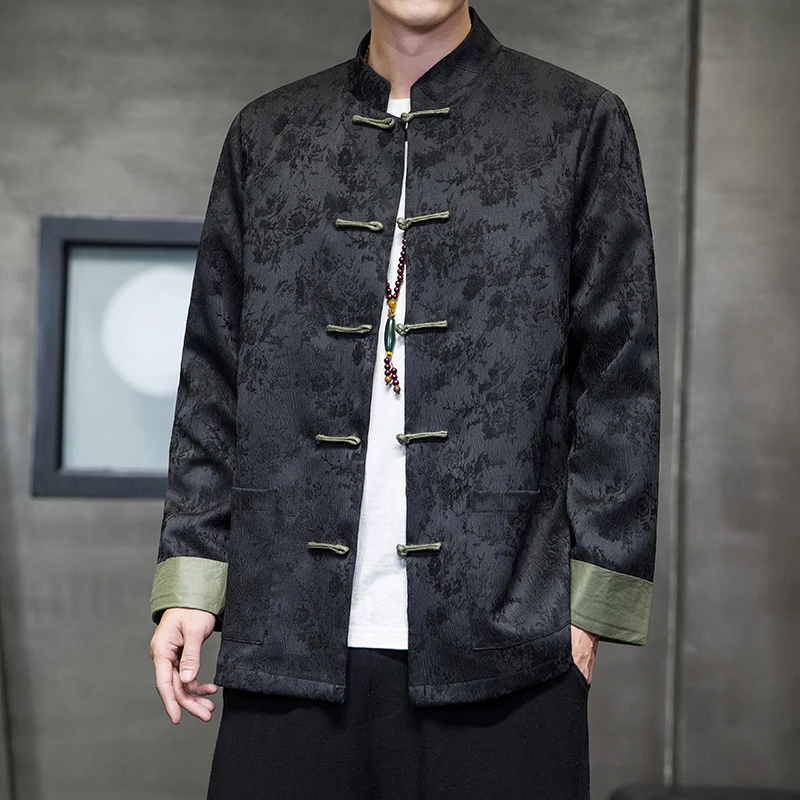 2025新款男装中国风提花夹克春秋休闲唐装汉服复古新中式长袖外套
