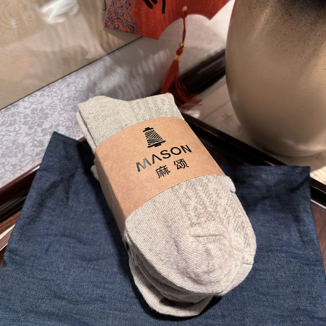 【麻颂】男女同款夏季无骨中长筒防臭袜纯色透气网眼袜 升级版