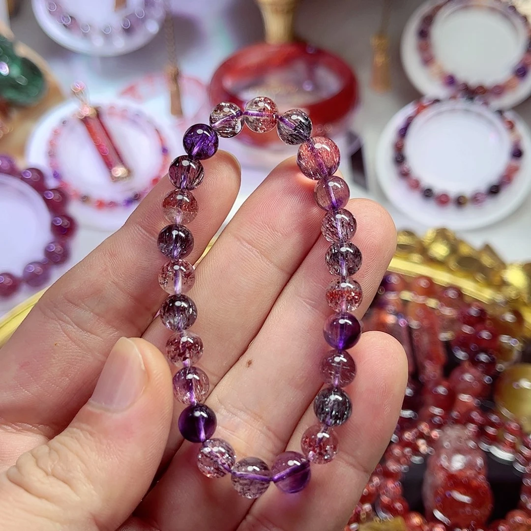 未镶嵌珠宝半成品水晶超七水晶手链