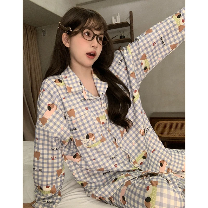 女大睡衣女款爆款2025新款宽松舒适可外穿长袖家居服春秋季两件套