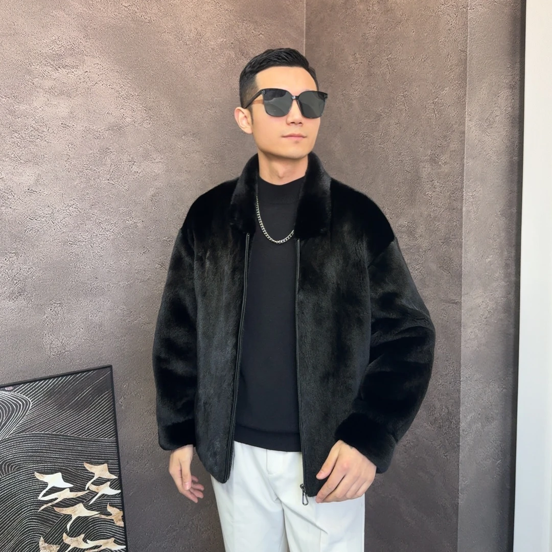 貂皮大衣A004宝嘉美棒球潮流男款冬季保暖大衣