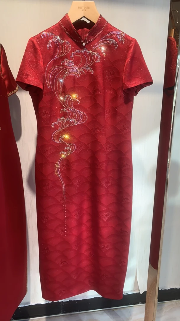 六礼品牌喜婆婆喜妈妈旗袍女款礼服敬酒服套装