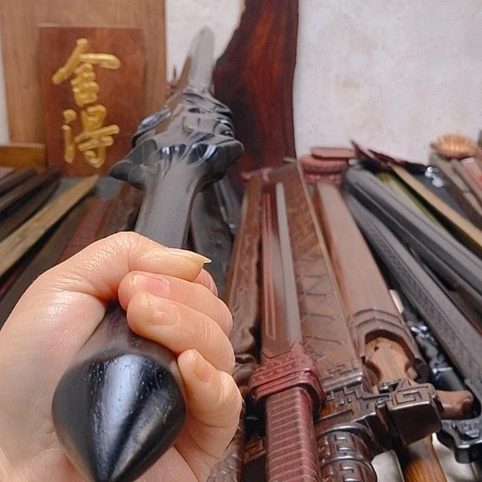 黑檀木做旧1米二长聂