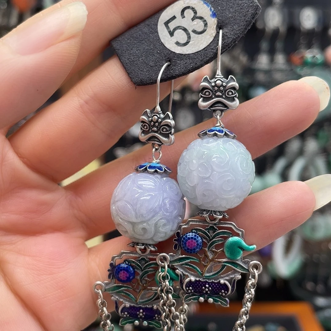 翡翠银S925镶嵌耳饰✨***✨600hhhhh