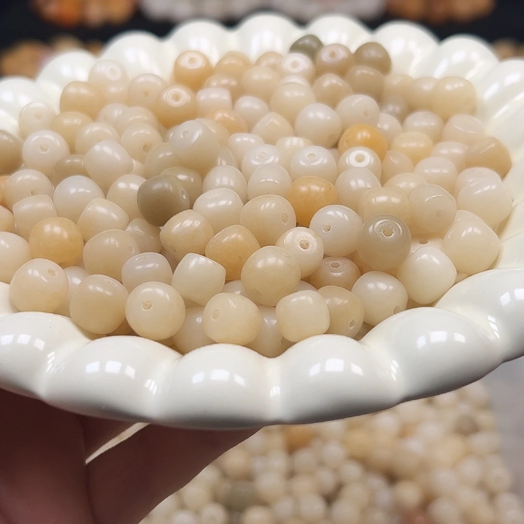 菩提根/象牙果手串微瑕直切桶大小混300颗