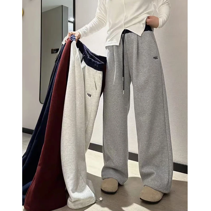 韩系撞色腰抽绳两穿运动裤鸡蛋裤 显瘦休闲百搭时尚休闲裤 6698