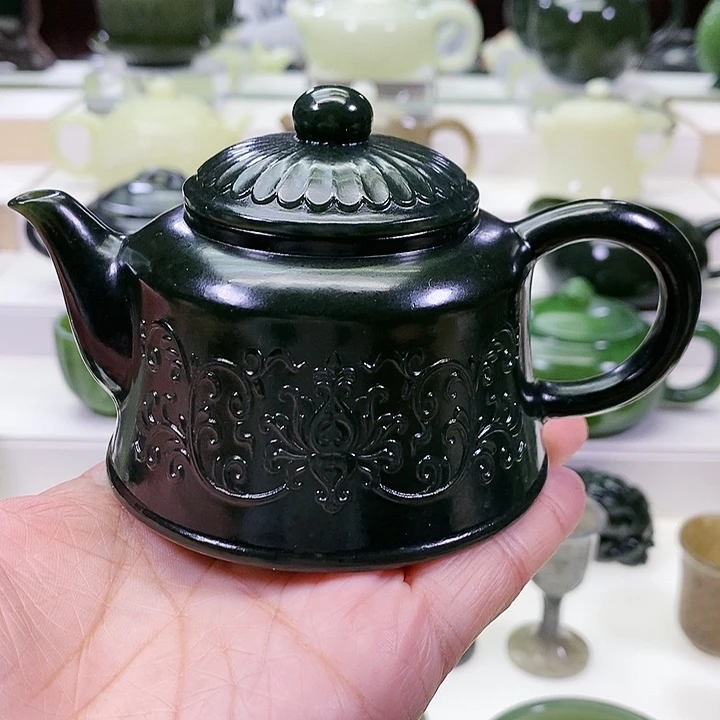 未镶嵌和田玉挂件茶壶170m l