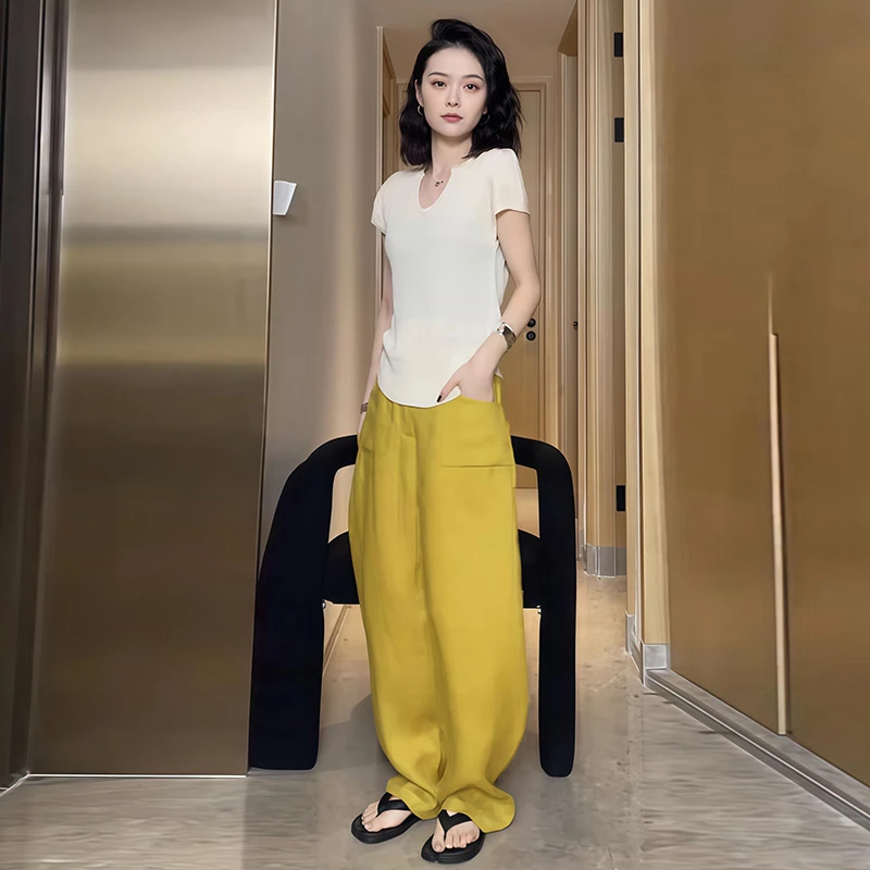 网红洋气炸街女装时尚潮流百搭精品时尚气质高级感高腰阔腿裤套装