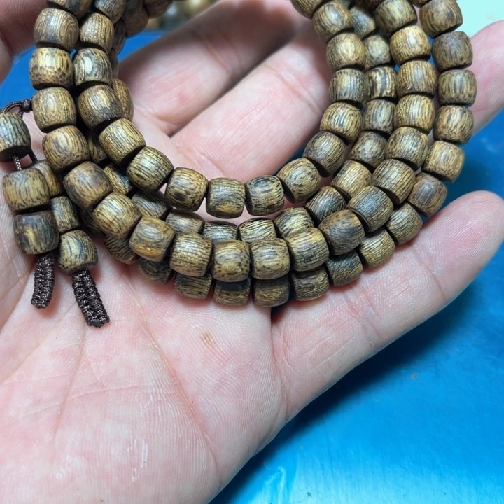 沉香沉香枕绿棋07鼓珠多圈一条21.5克