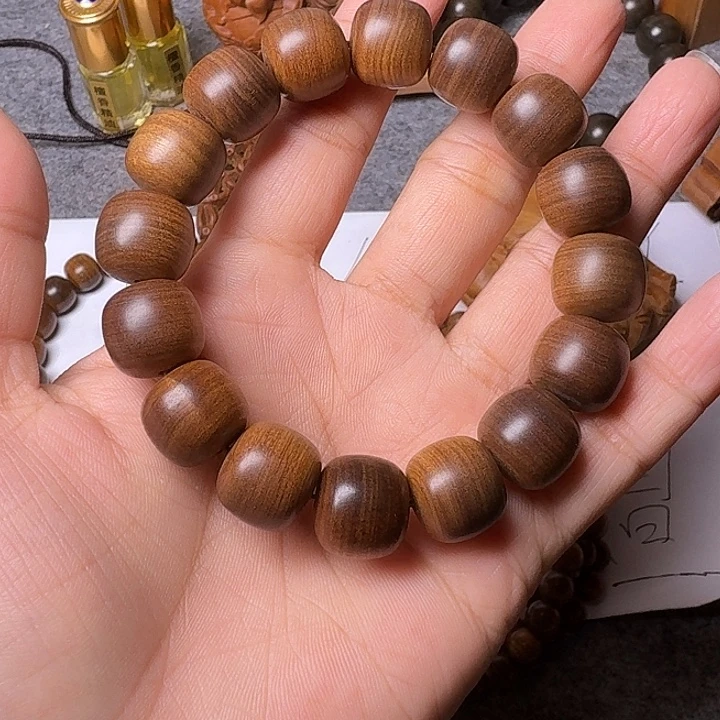 手串/手链檀香木老山檀香黑肉虎皮纹13/14老型珠沉水