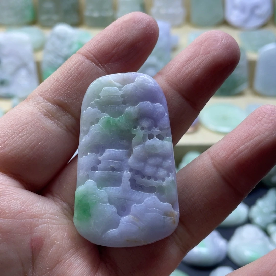 翡翠未镶嵌颈饰纯天然翡翠