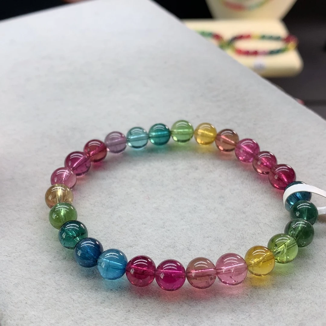 【闪购商品】未镶嵌手链碧玺荧光色标单圈7